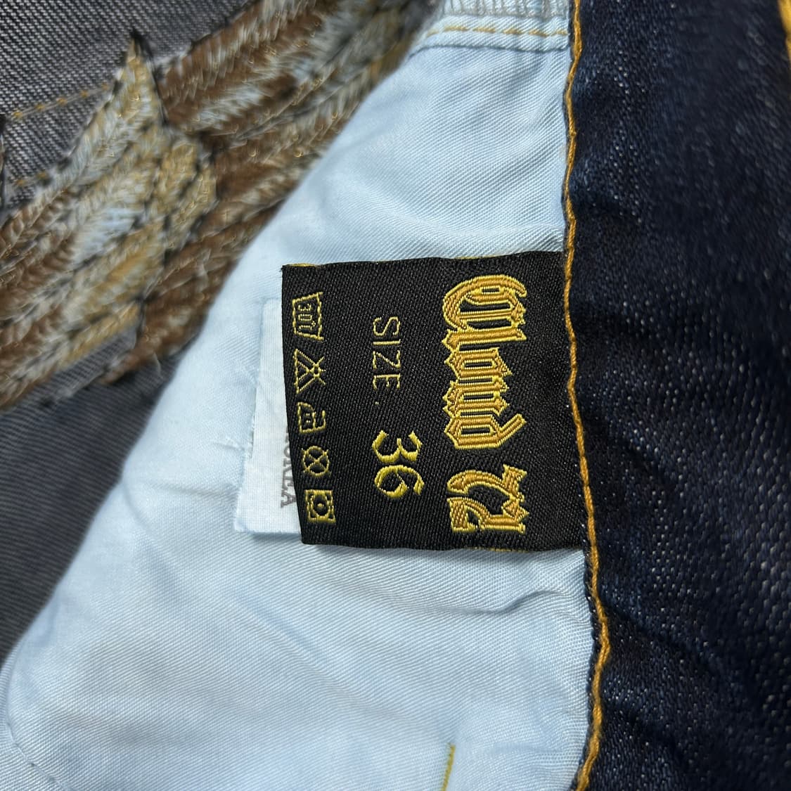 클라우드72 빈티지 자수 엔젤 데님팬츠(36) 상품이미지5