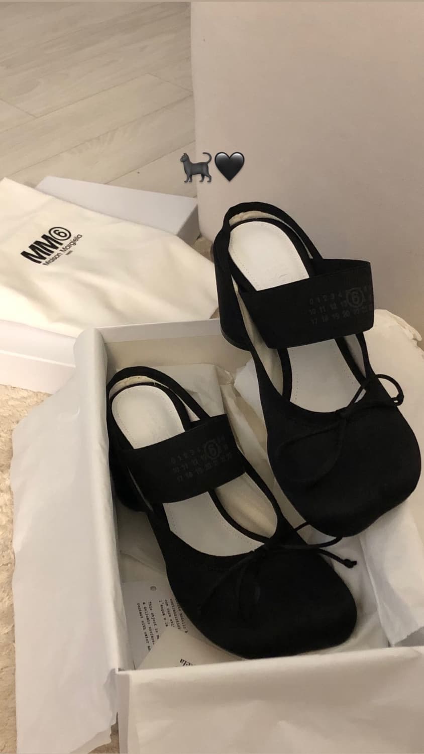 MM6 메종 마르지엘라 아나토믹 발레리나 슈즈  블랙 상품이미지1