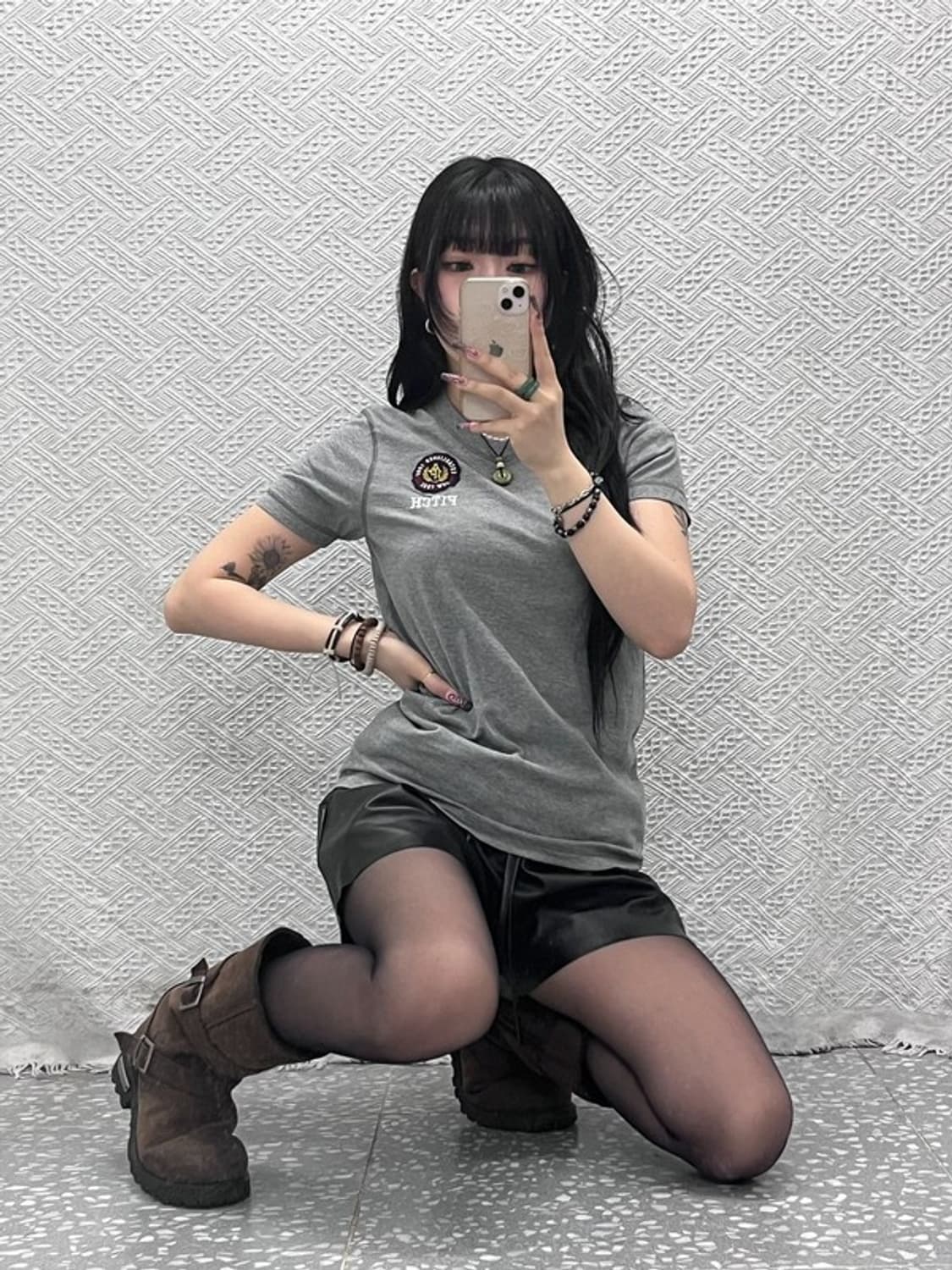 아베크롬비 빈티지 캐주얼 패치로고 슬림핏 반팔티 S C11623 상품이미지2