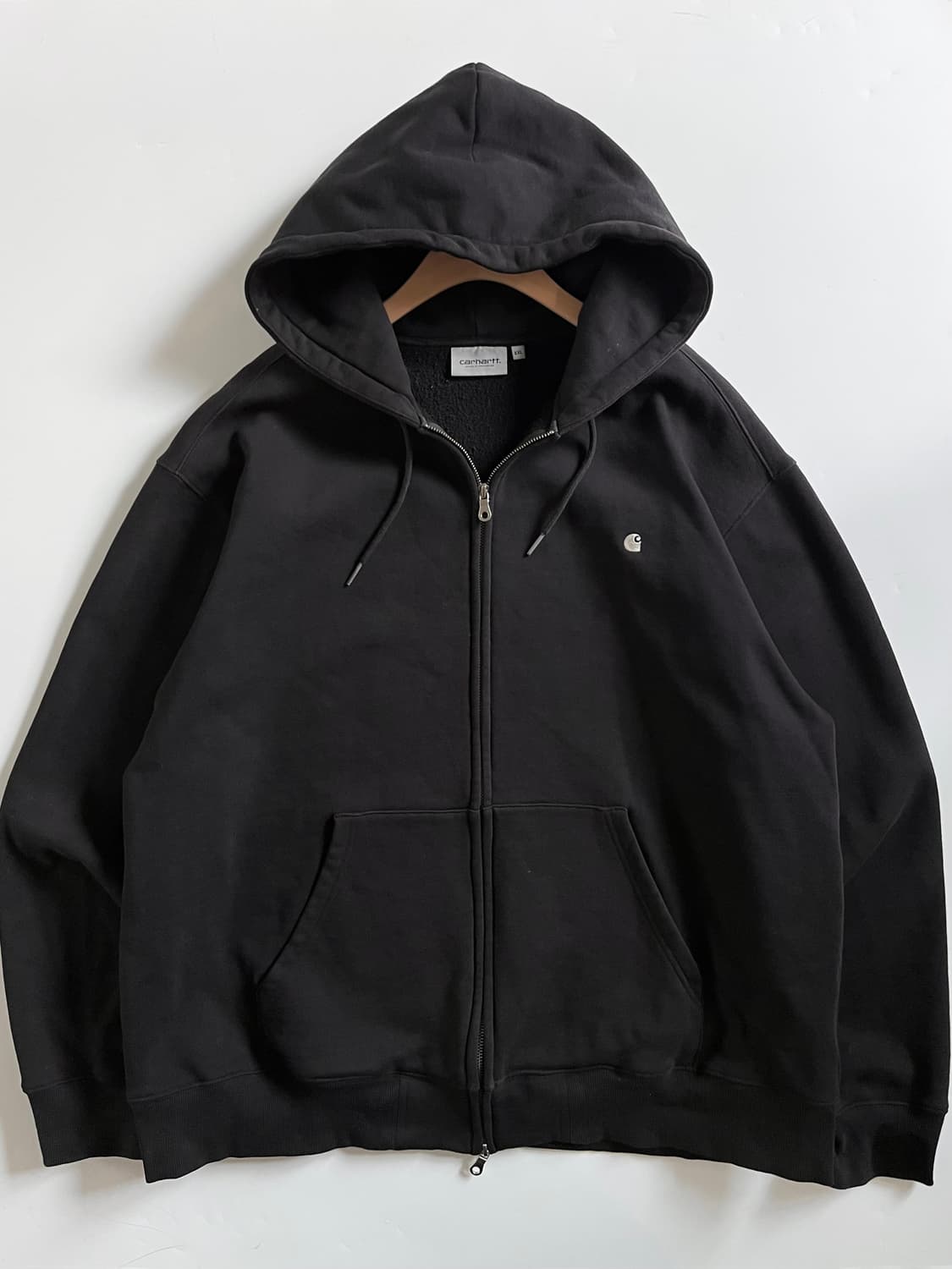 Carhartt 칼하트 블랙컬러 후디드 메디슨 자켓 상품이미지4