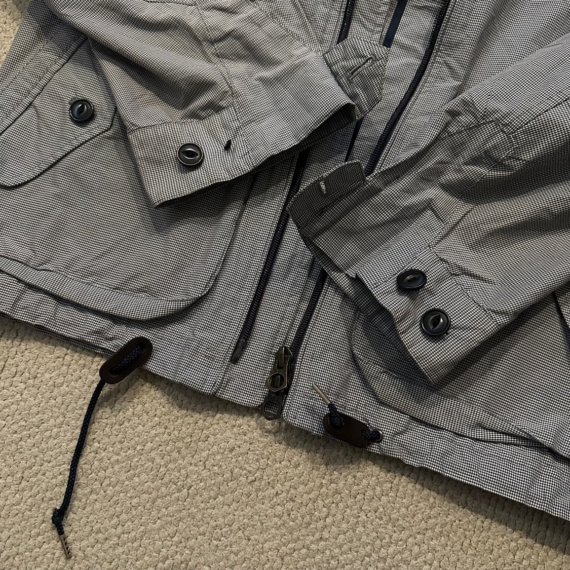 Navy 올메텍스 하운드투스 패턴 재킷  상품이미지3