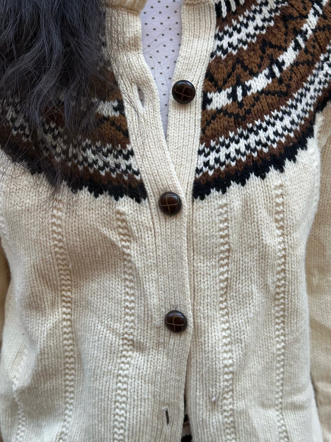 양털 더플 무스탕 제이더블유 가디건 도트 목폴라 레오파드 스커트 코디세트 상품이미지6