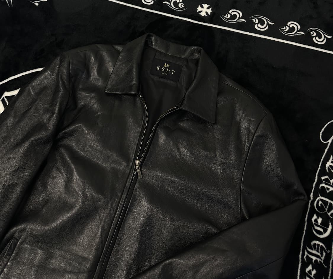 leather 빈티지 레더 미니멀 가죽자켓 램스킨 L 상품이미지1