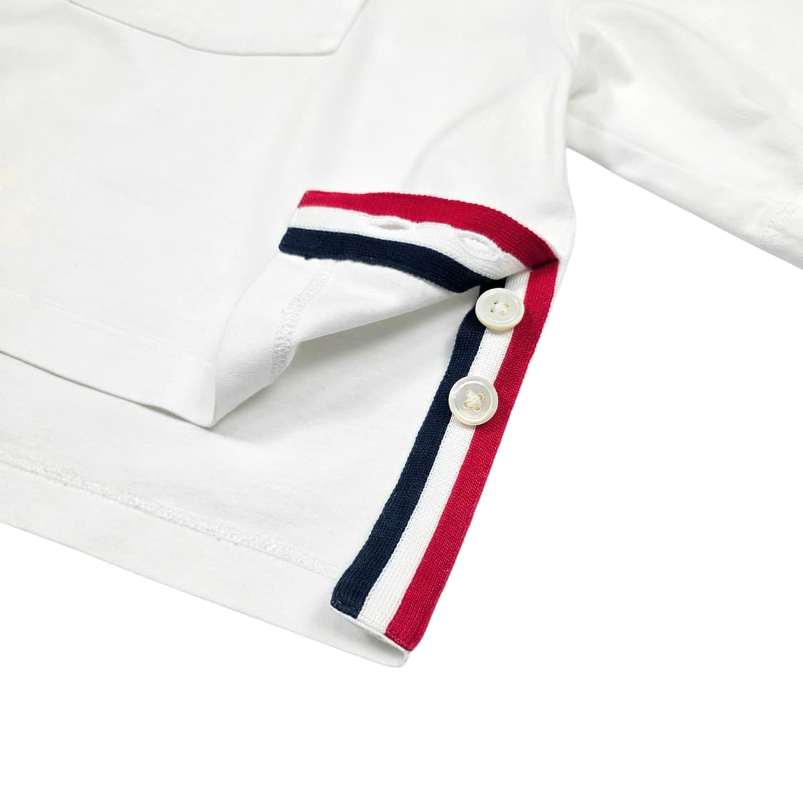 톰브라운 여성 포켓삼선 크롭 반팔 티셔츠 상품이미지3