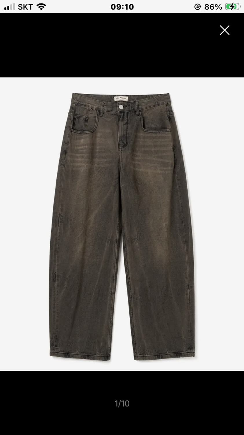 리플렉트 커브드 팬츠 [워시드 브라운] 우먼 s 상품이미지1