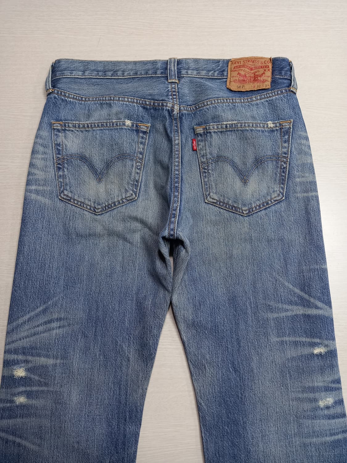 32 08's 리바이스501 데미지워싱 일자진 32-377 상품이미지4