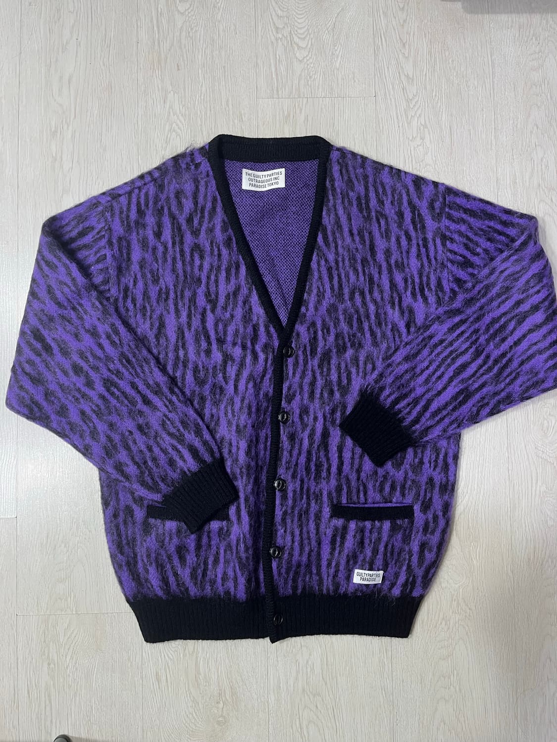 와코마리아 22fw 레오파드 모헤어 가디건 L 상품이미지2