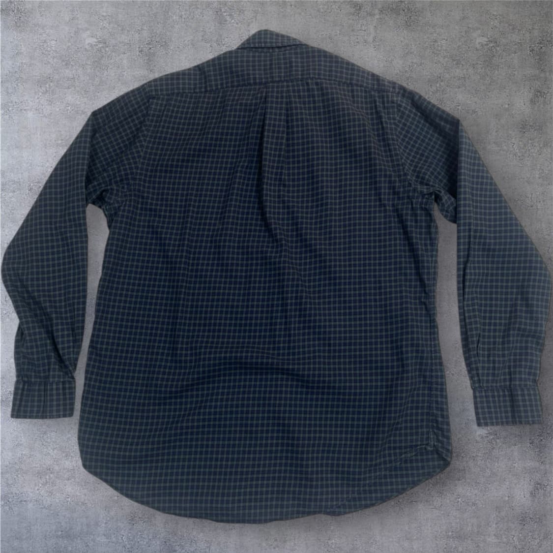 폴로 랄프로렌 네이비 그린 타탄체크 자수로고 셔츠 L 상품이미지7