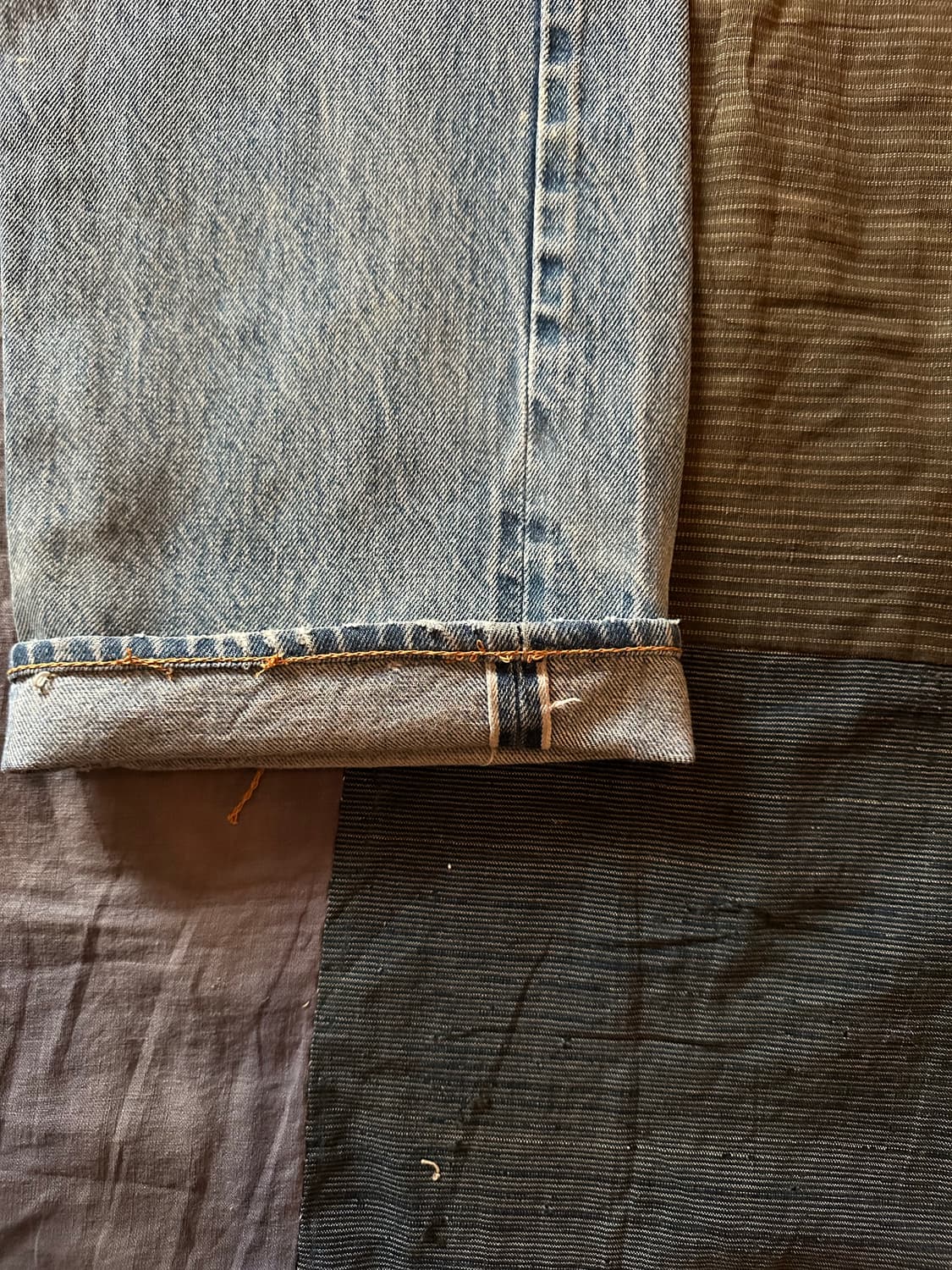 80s Levis 501 66후기 PatchWork Denim Pants 상품이미지4