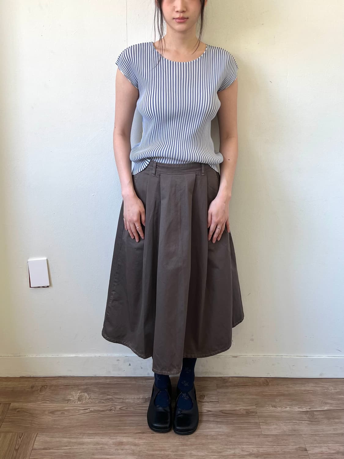 SOMETHING 핀턱 스커트 상품이미지8