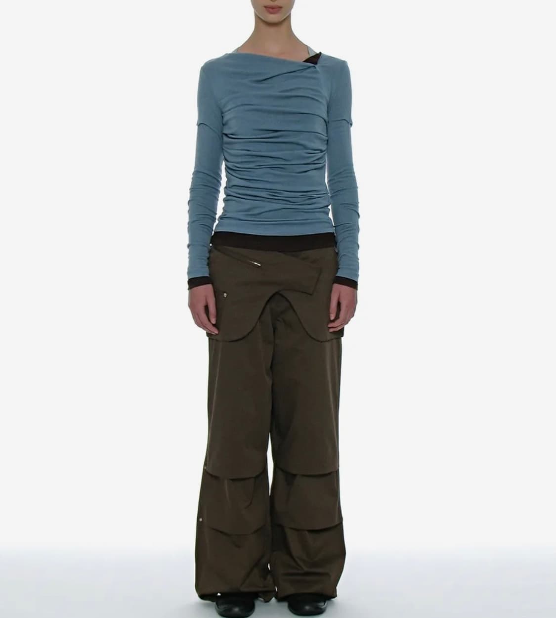 파르트멘토 우먼 투웨이 벨티드 레이어드 파라슈트 팬츠 상품이미지1