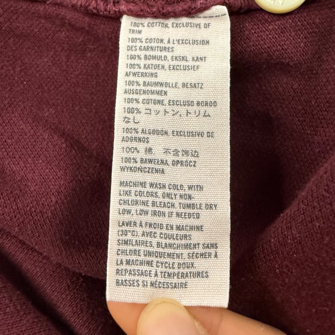 아베크롬비 버건디 카라 반팔 티 상품이미지6
