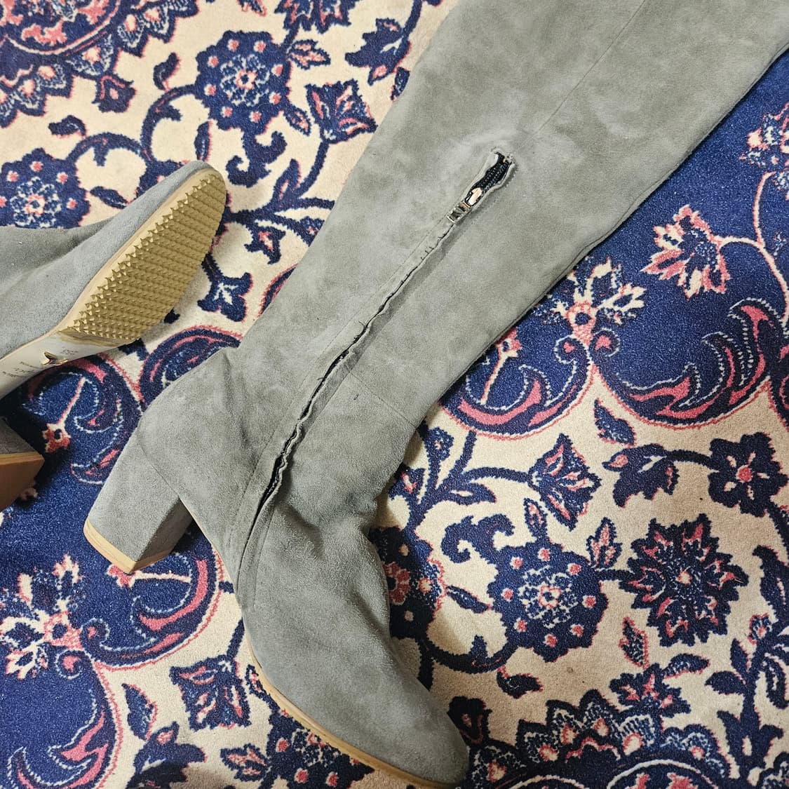 쇼쉬르라팡(Chaussure lapir) 가죽 스웨이드 롱부츠 255 상품이미지4