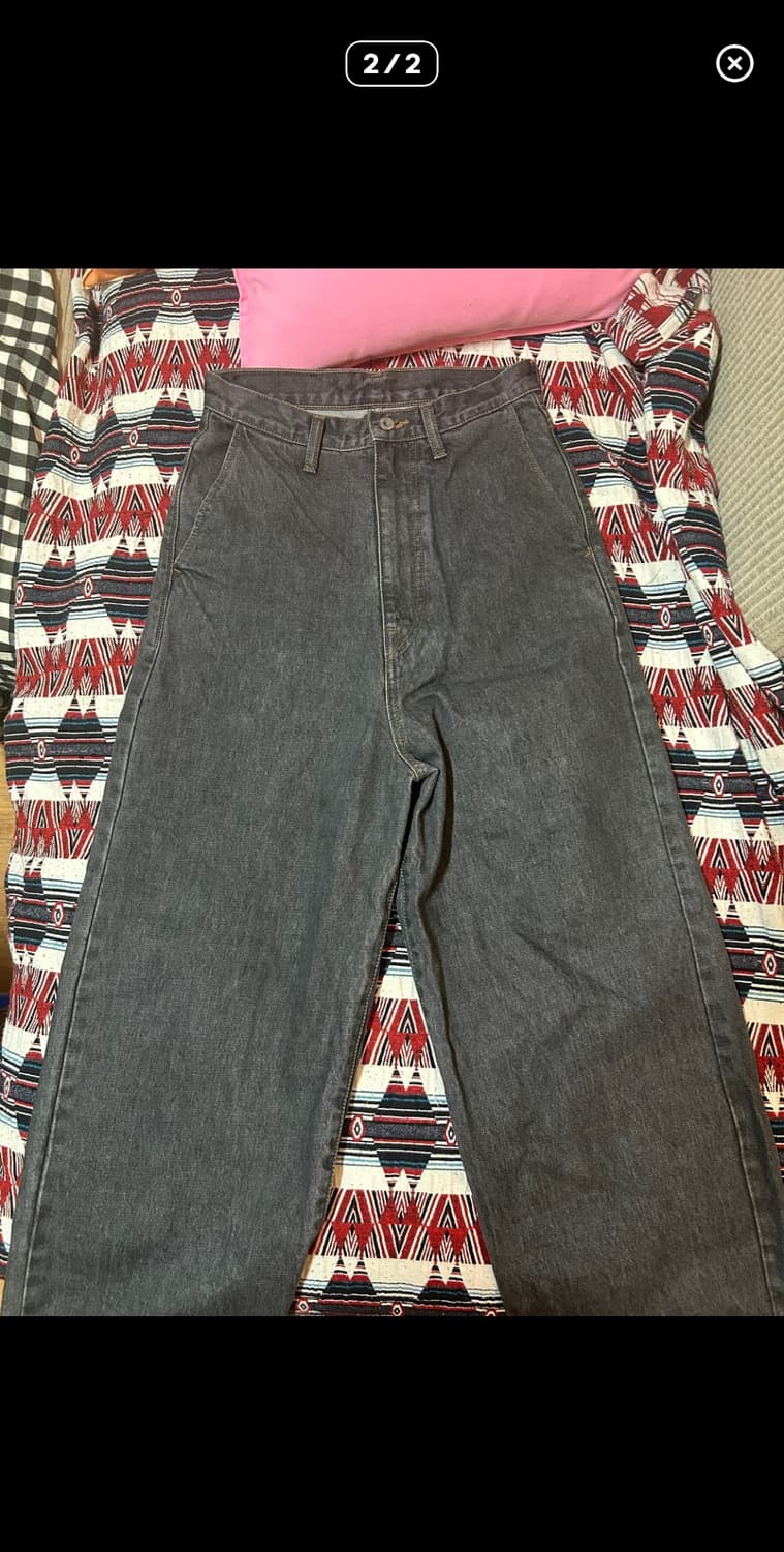 구해요)캐피탈 14oz 블랙 데님 포트 버기 팬츠 상품이미지2