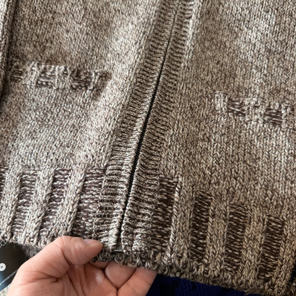 폴 스미스 헤비 울 니트 집업 자켓 L 리리지퍼 MADE IN JAPAN 상품이미지5