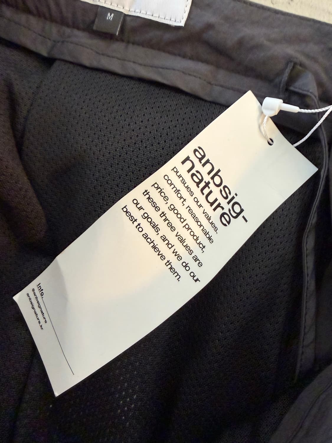 anb 시그니처 블랙 팬츠 M 상품이미지4