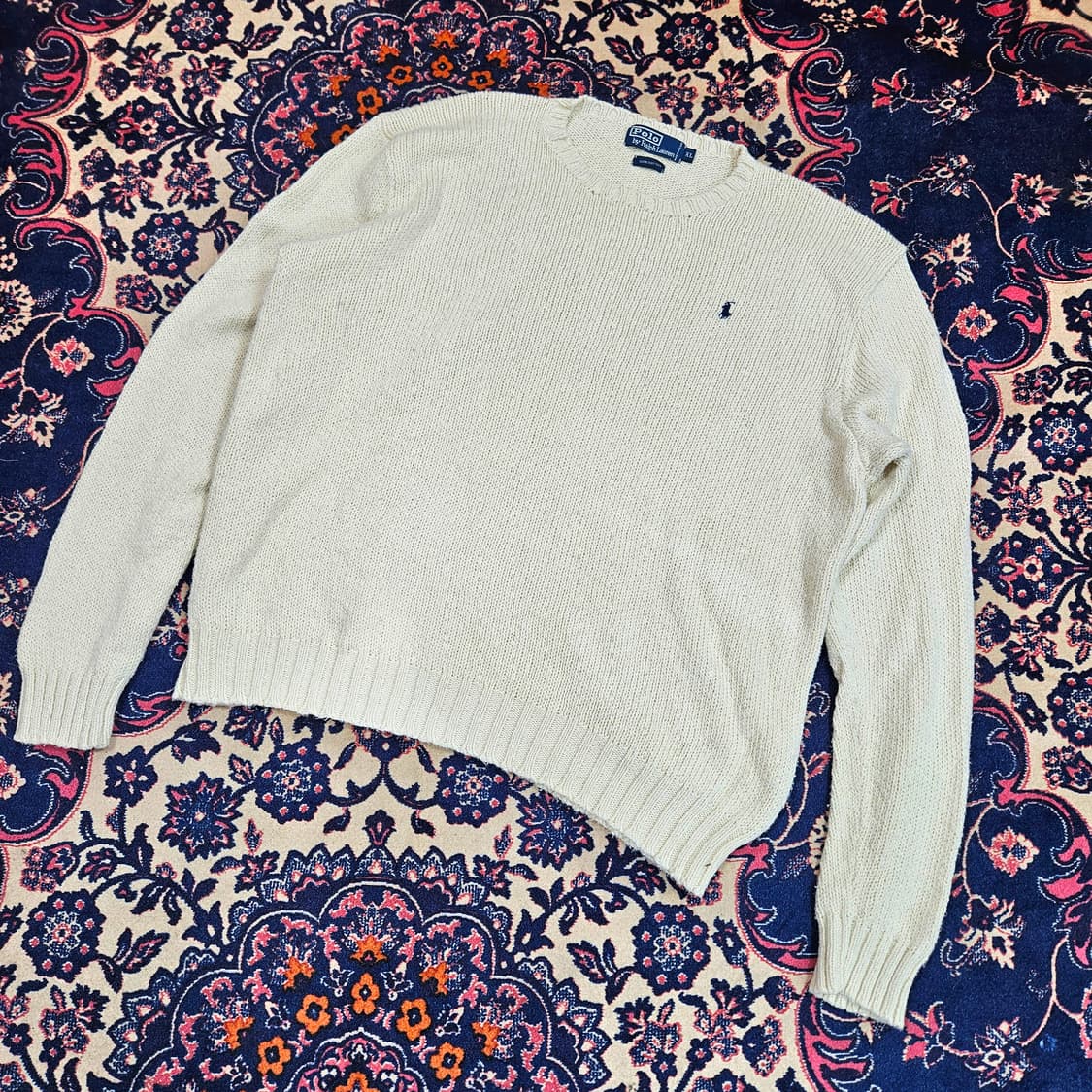 폴로랄프로렌 빈티지 라운드넥 니트 XL size 상품이미지1