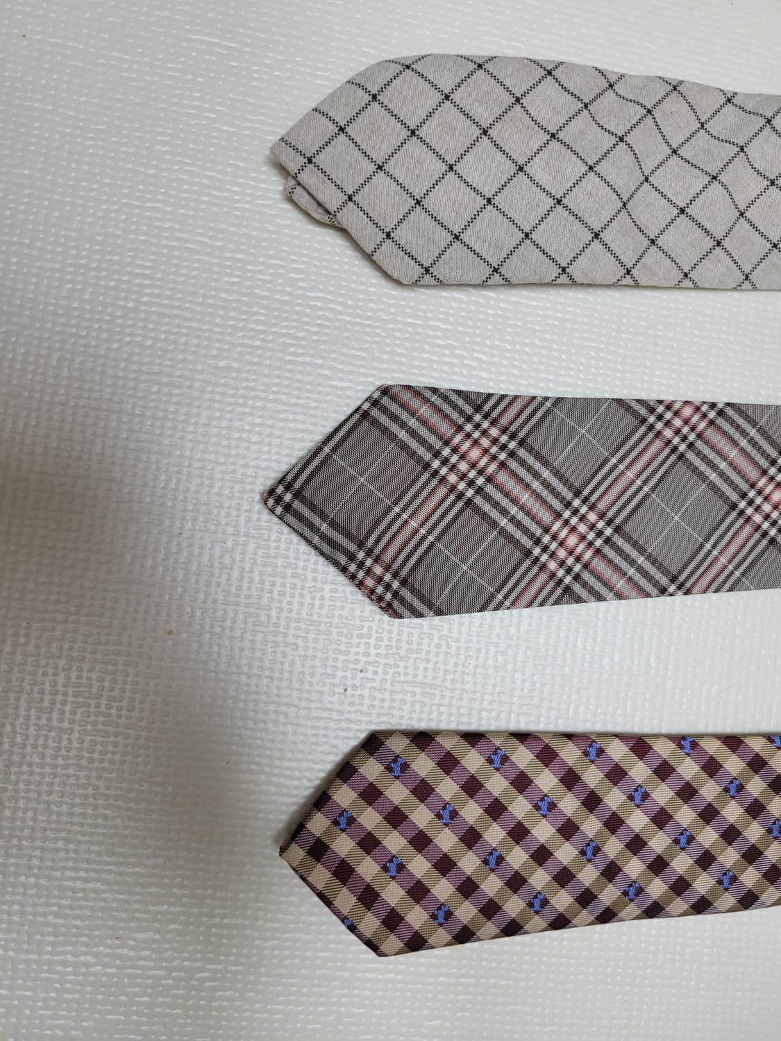 넥타이 3종 (체크패턴 아이보리, 그레이, 브라운) 상품이미지6