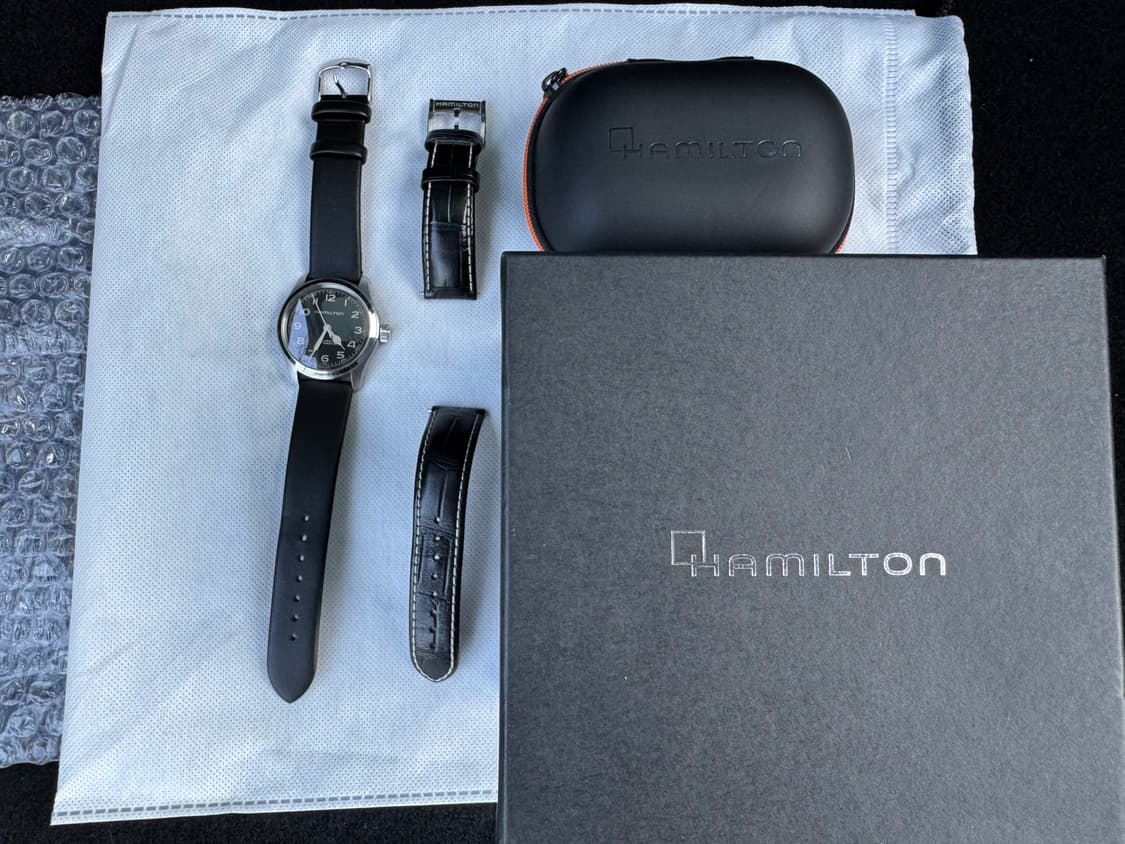 해밀턴 머피38 오토매틱 블랙 가죽시계 상품이미지1