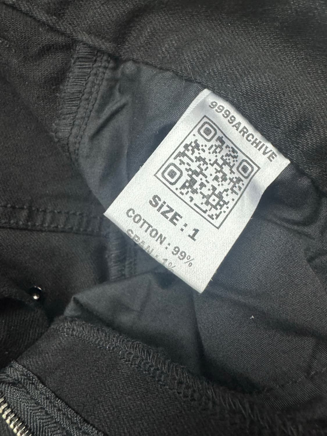 [1] 9999아카이브 플로우 슬릿 커브드 팬츠 블랙 상품이미지3