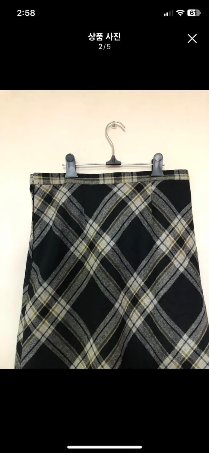 겨울 체크 롱스커트  상품이미지2