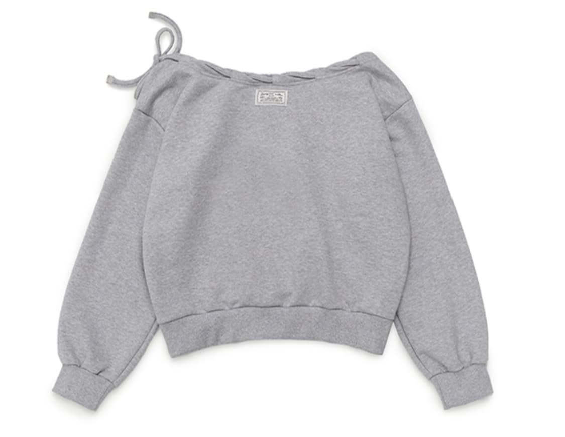 Jenny over willow 오프숄더 스웻셔츠 그레이 상품이미지7