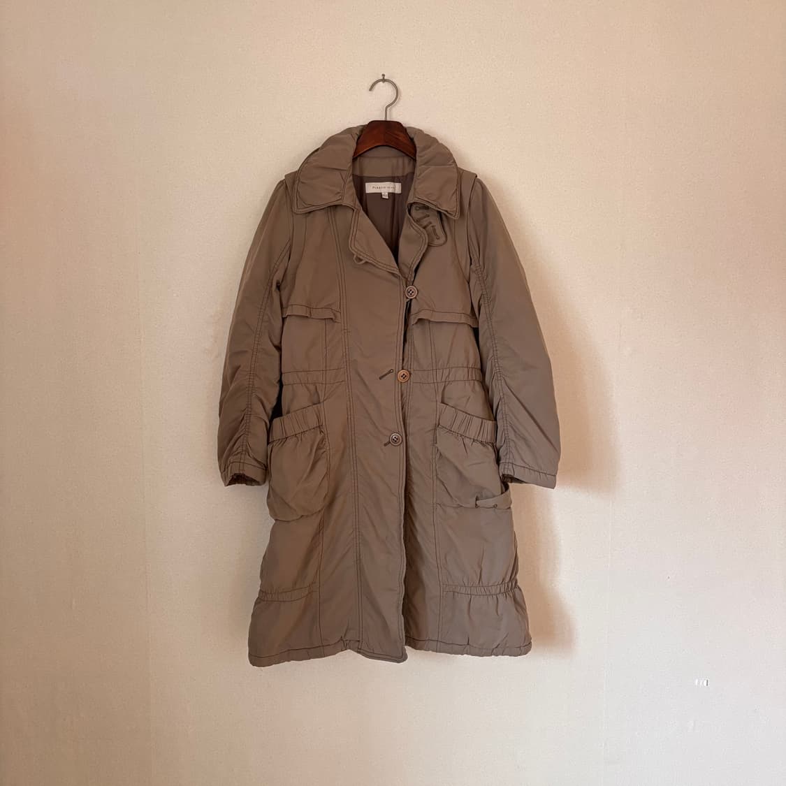 플라스틱 아일랜드 S 캐주얼 코트 소프트 트렌치  상품이미지1