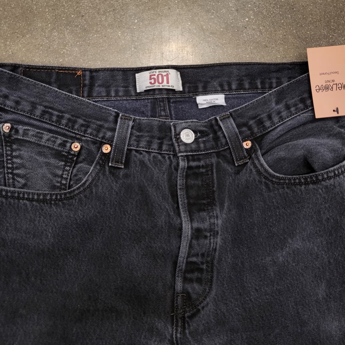 Levi's 오리지널 리바이스 501 블랙진 상품이미지3