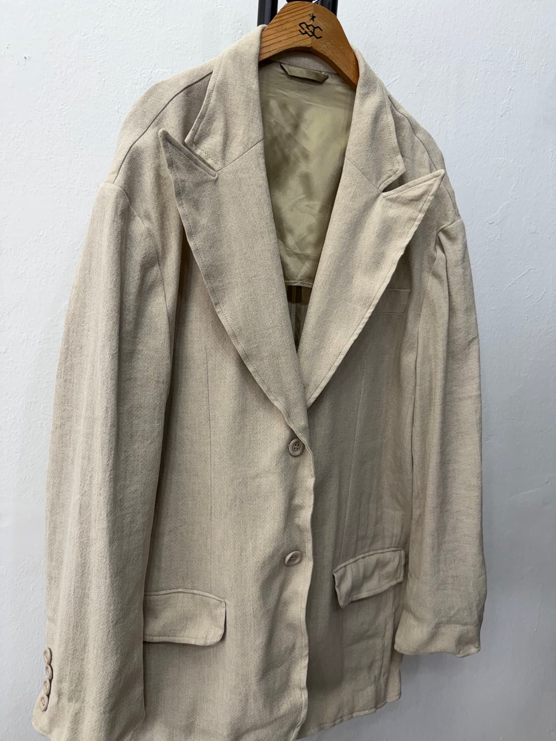 정품) 아크네스튜디오 여성 오버핏 린넨 블레이저 자켓 36 상품이미지2