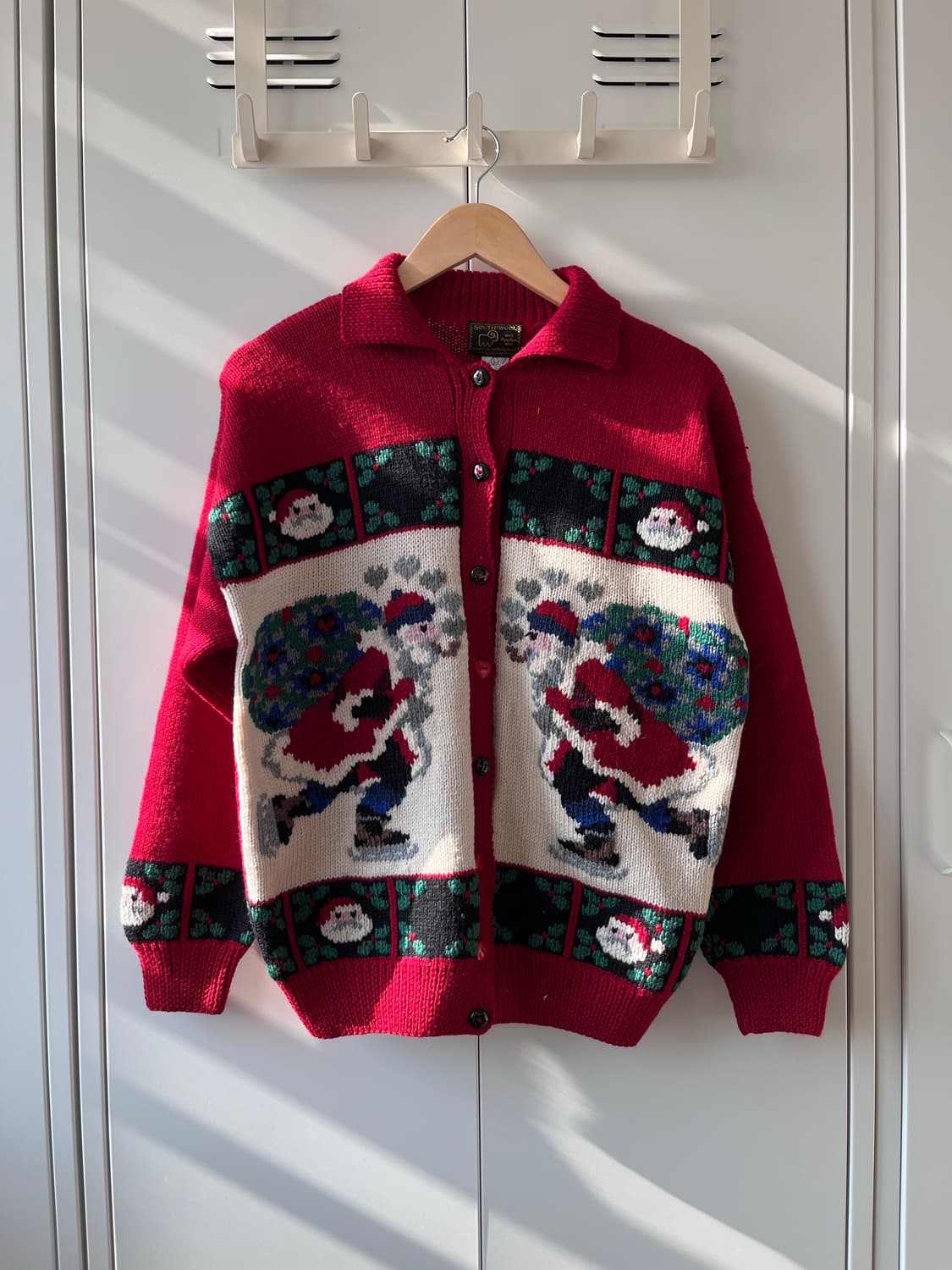 South wool 크리스마스 산타 울 가디건  상품이미지1