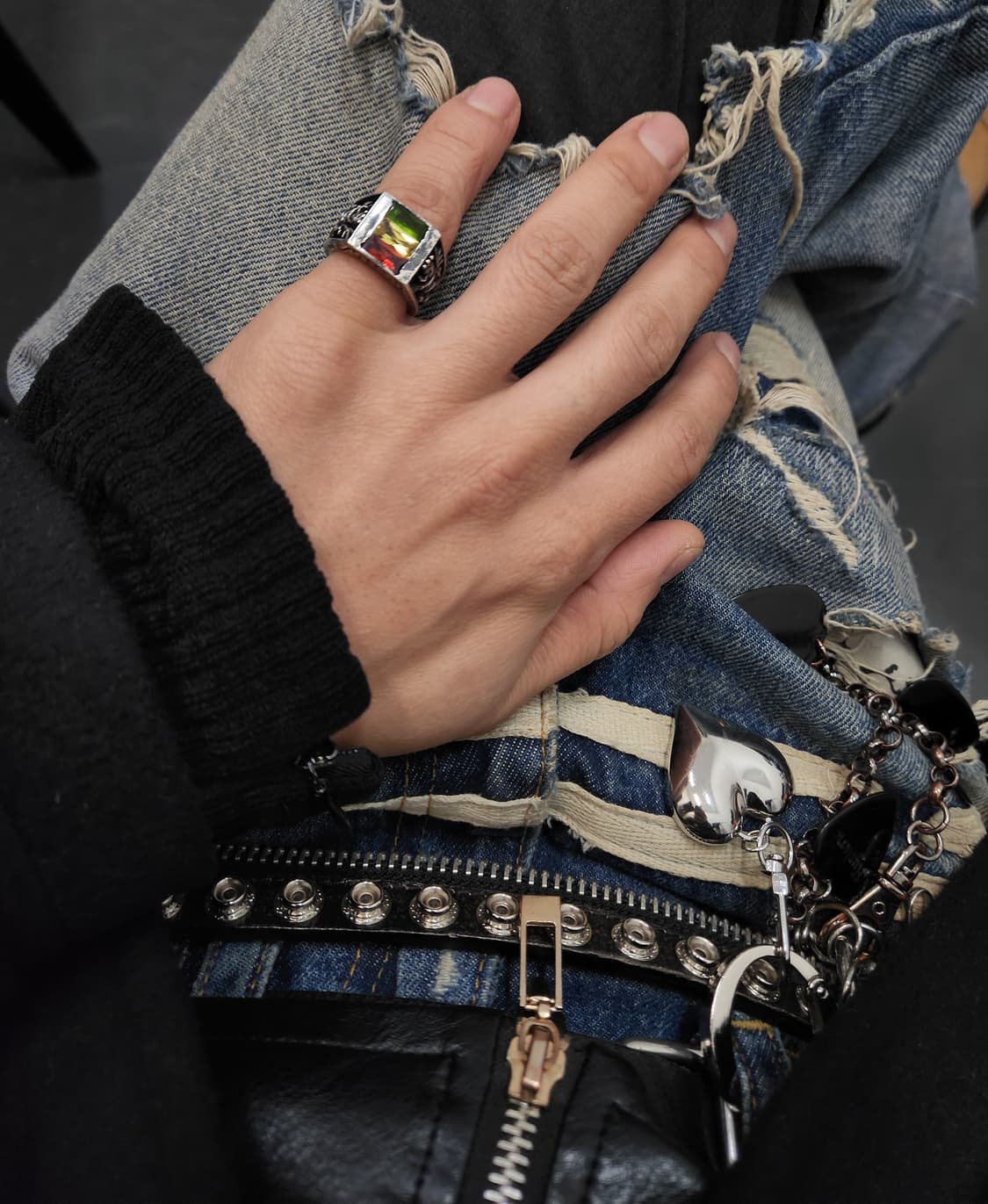 빈티지 수정 반지 925실버 /크롬하츠/ 상품이미지7