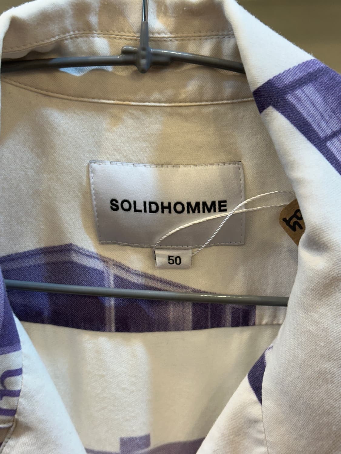 솔리드 옴므 그래픽 프린트 오픈카라 셔츠 상품이미지7