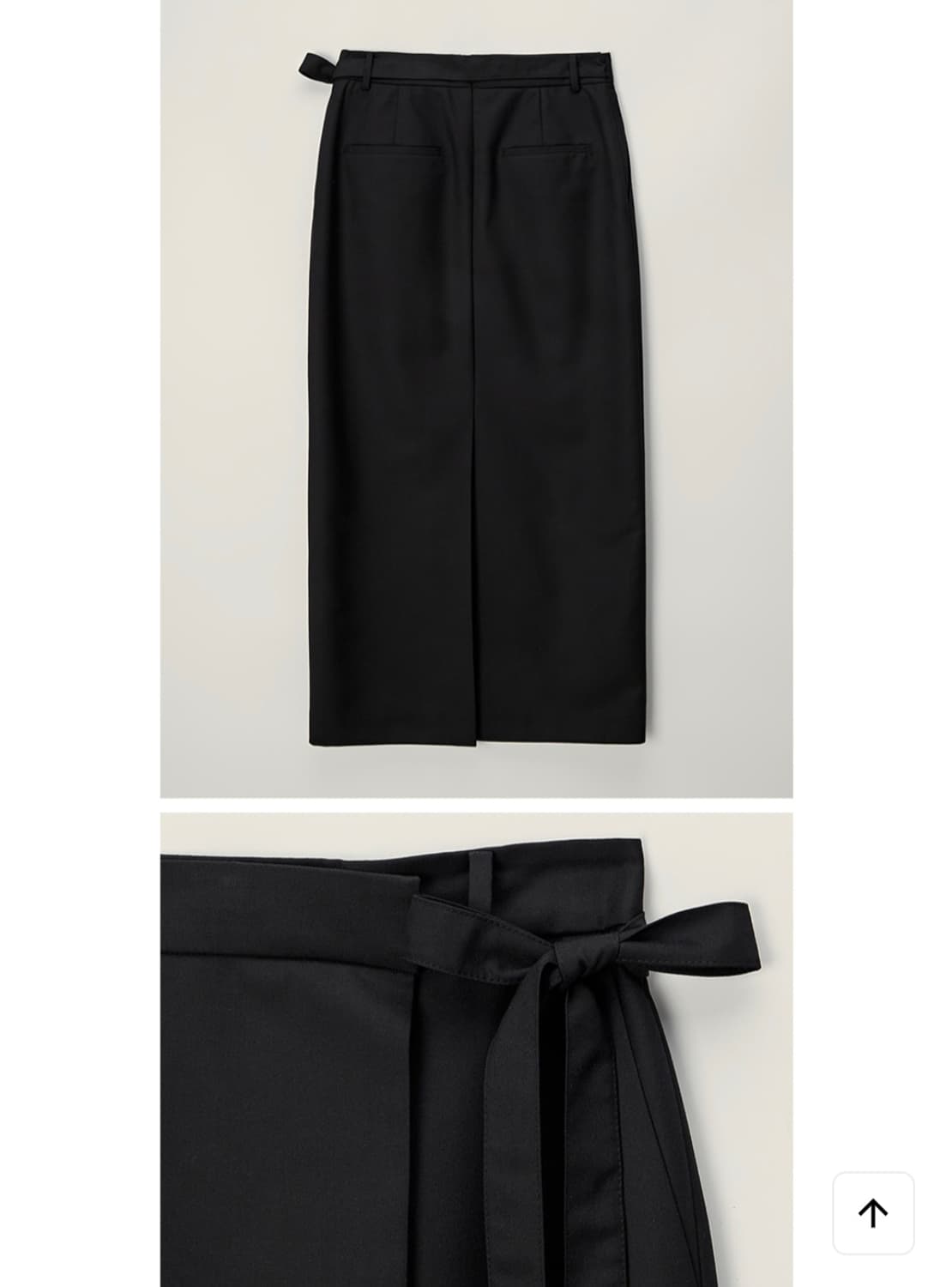 던스트 맥시 랩 스커트 블랙 상품이미지3