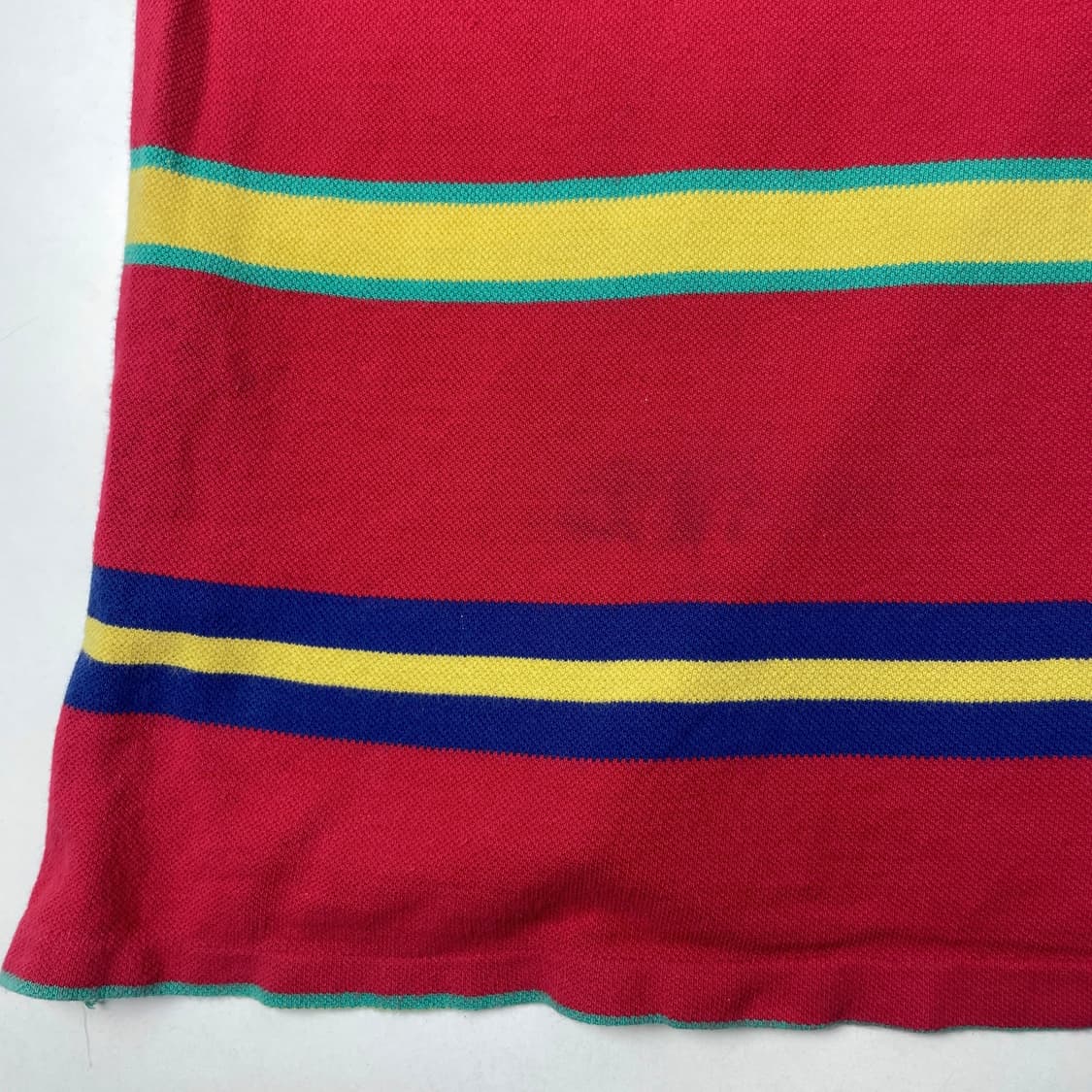 90s 폴로 랄프로렌 단가라 반팔 카라티 레드 95 상품이미지5