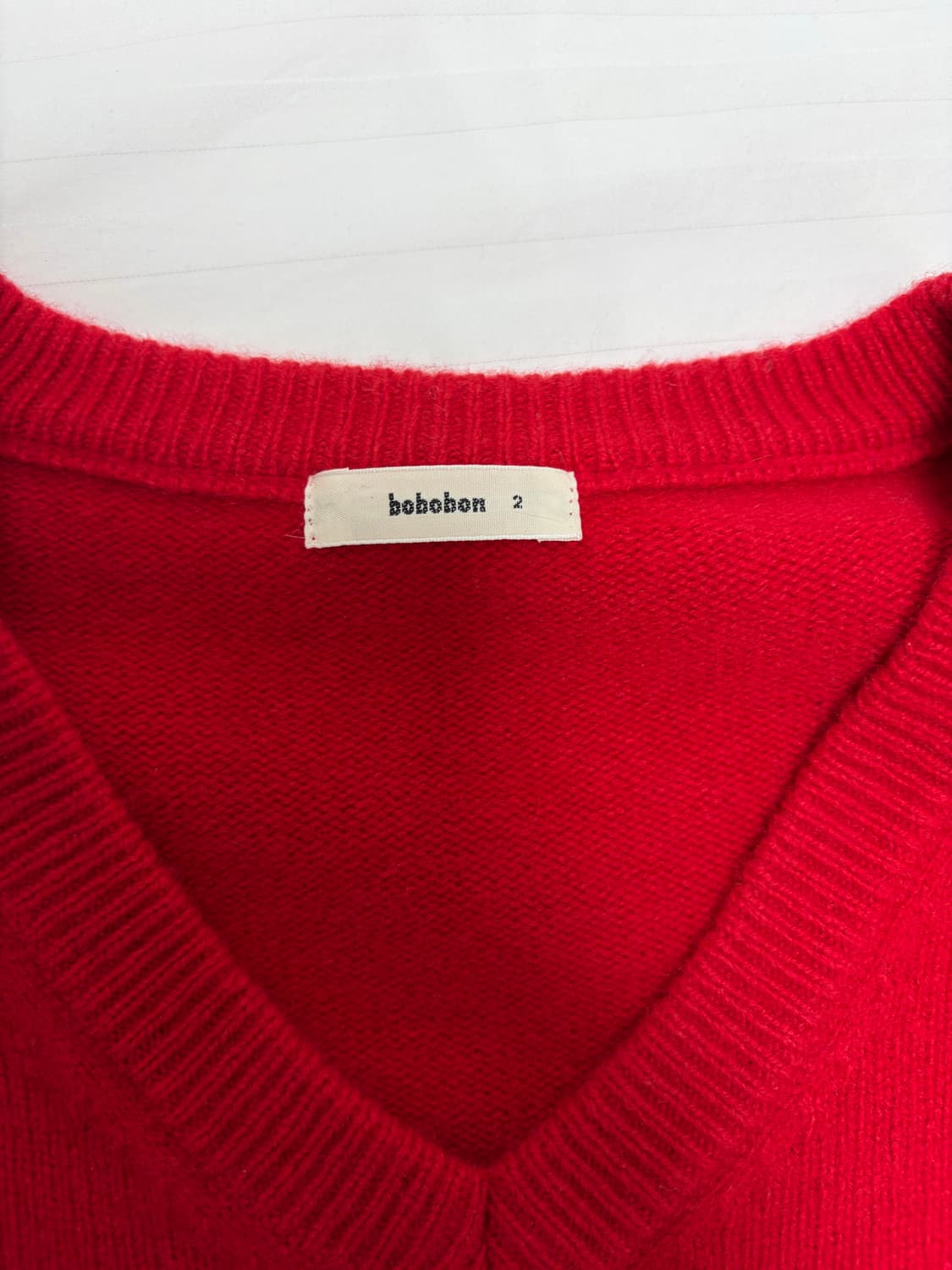 우드비 bobobon 질롱 울 브이넥 니트 상품이미지3