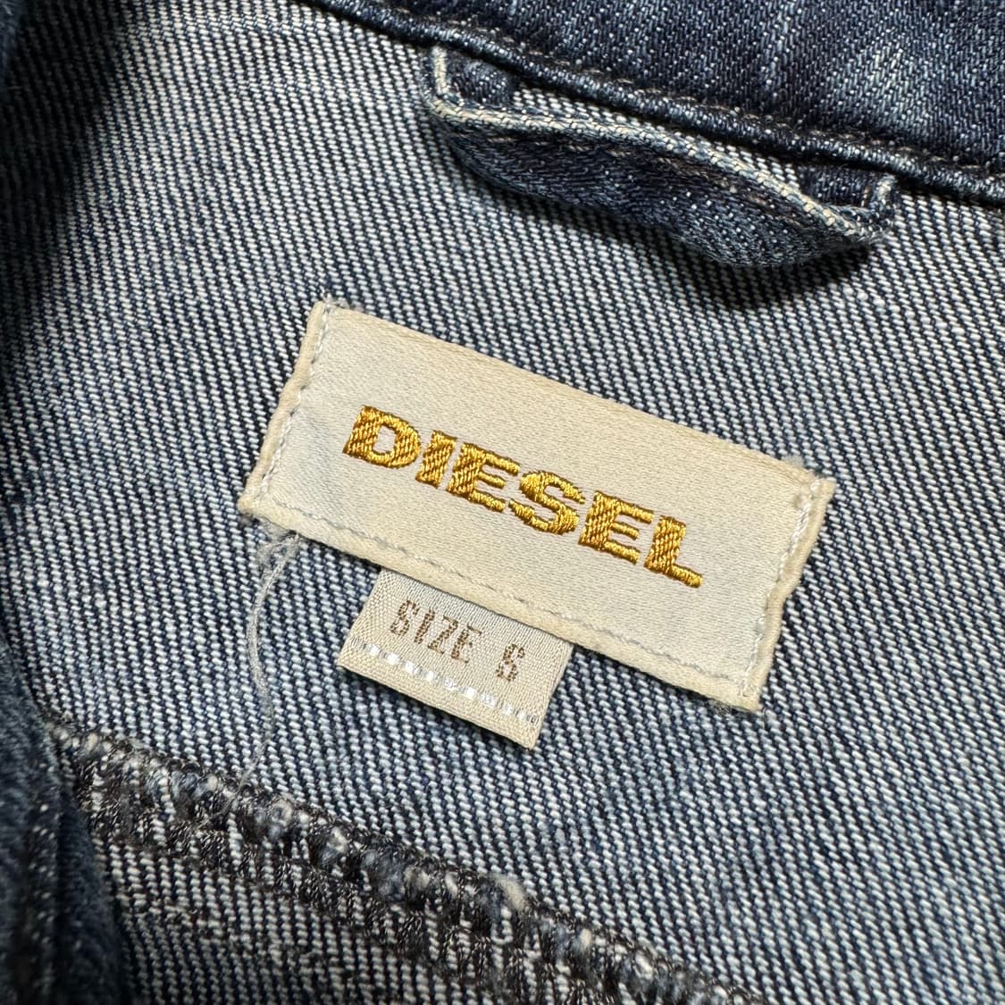 Name : DIESEL 디젤 데님 워싱 멀티포켓 크롭 청자켓 :)  상품이미지7
