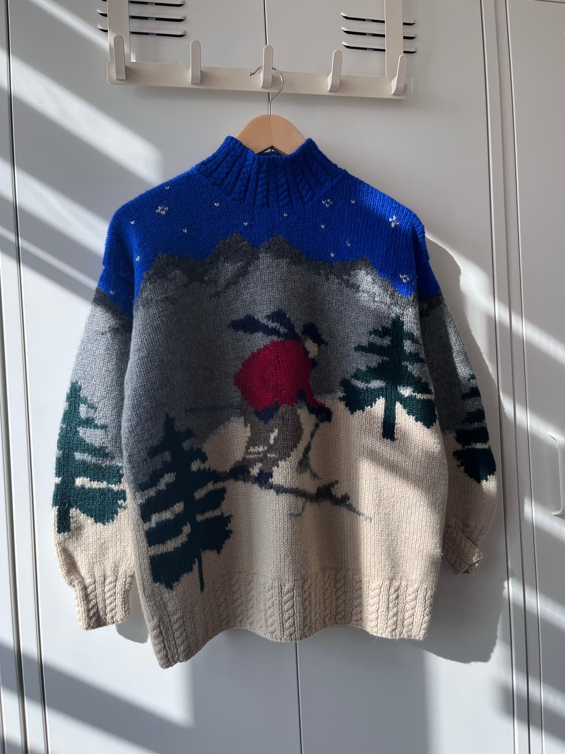 (Rare) 90‘ 폴로 랄프로렌 핸드메이드 스키 풍경 니트  상품이미지3