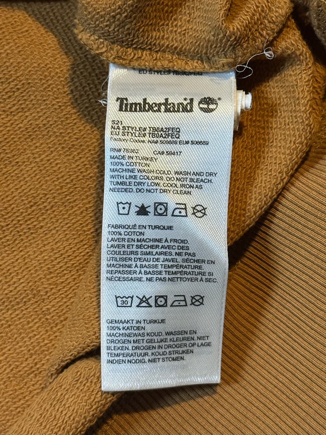 팀버랜드 TIMBERLAND 스펠로고 맨투맨 브라운 상품이미지6