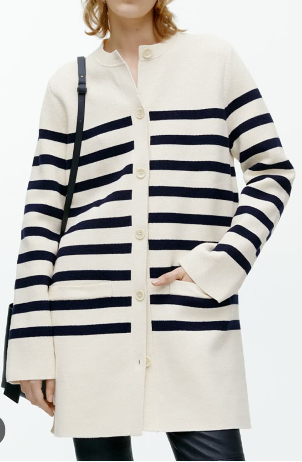 아르켓 스트라이프 롱가디건 상품이미지1