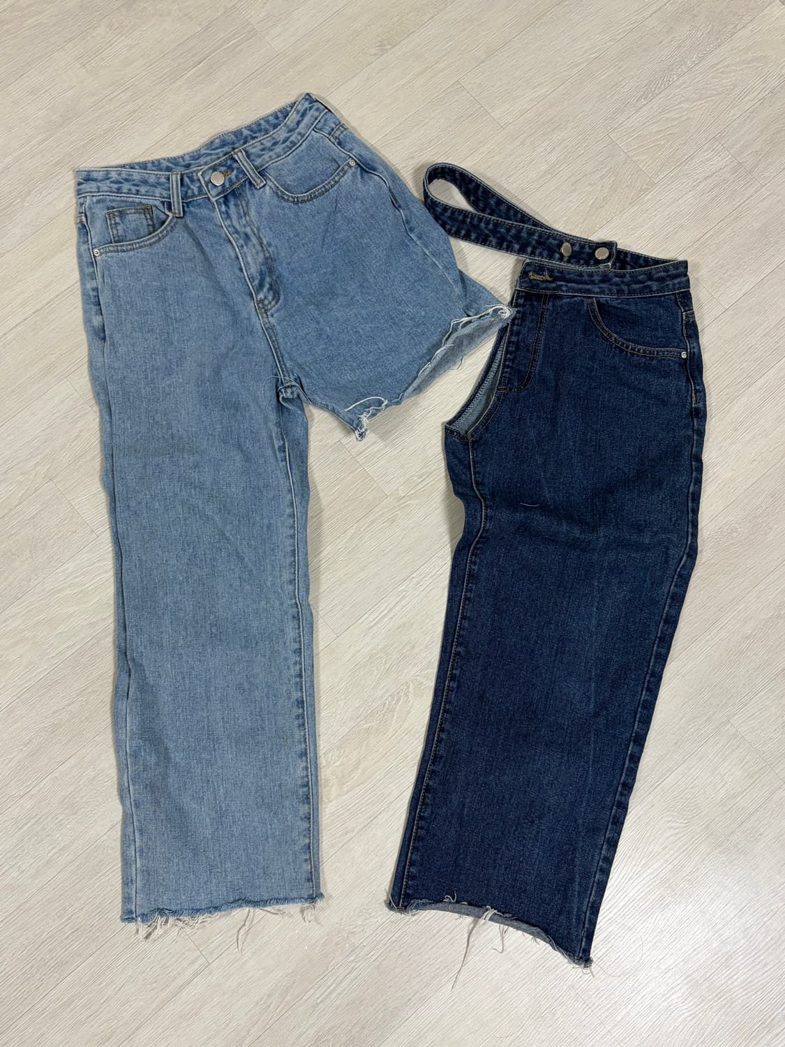 언발 2컬러 데님 팬츠 상품이미지2