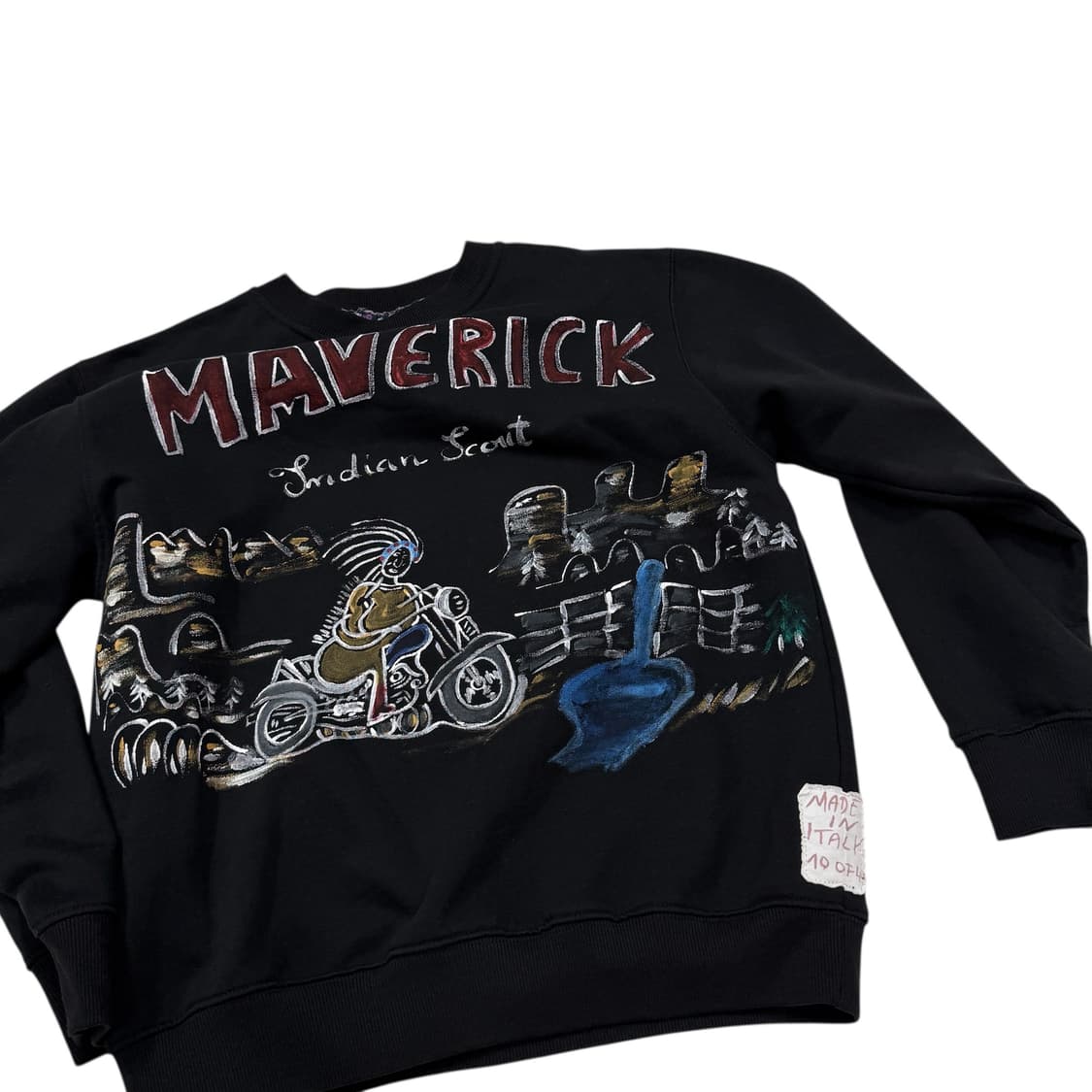 알렉산드로 게라르디 페인팅 코튼 스웻 기모 맨투맨 블랙 L 상품이미지3