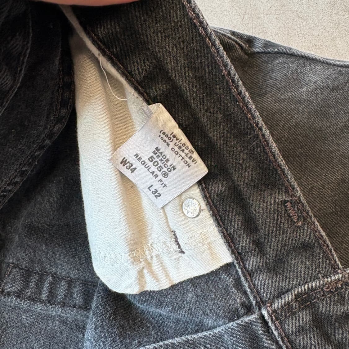 리바이스 정품 505 데님 블랙 팬츠 바지 상품이미지5