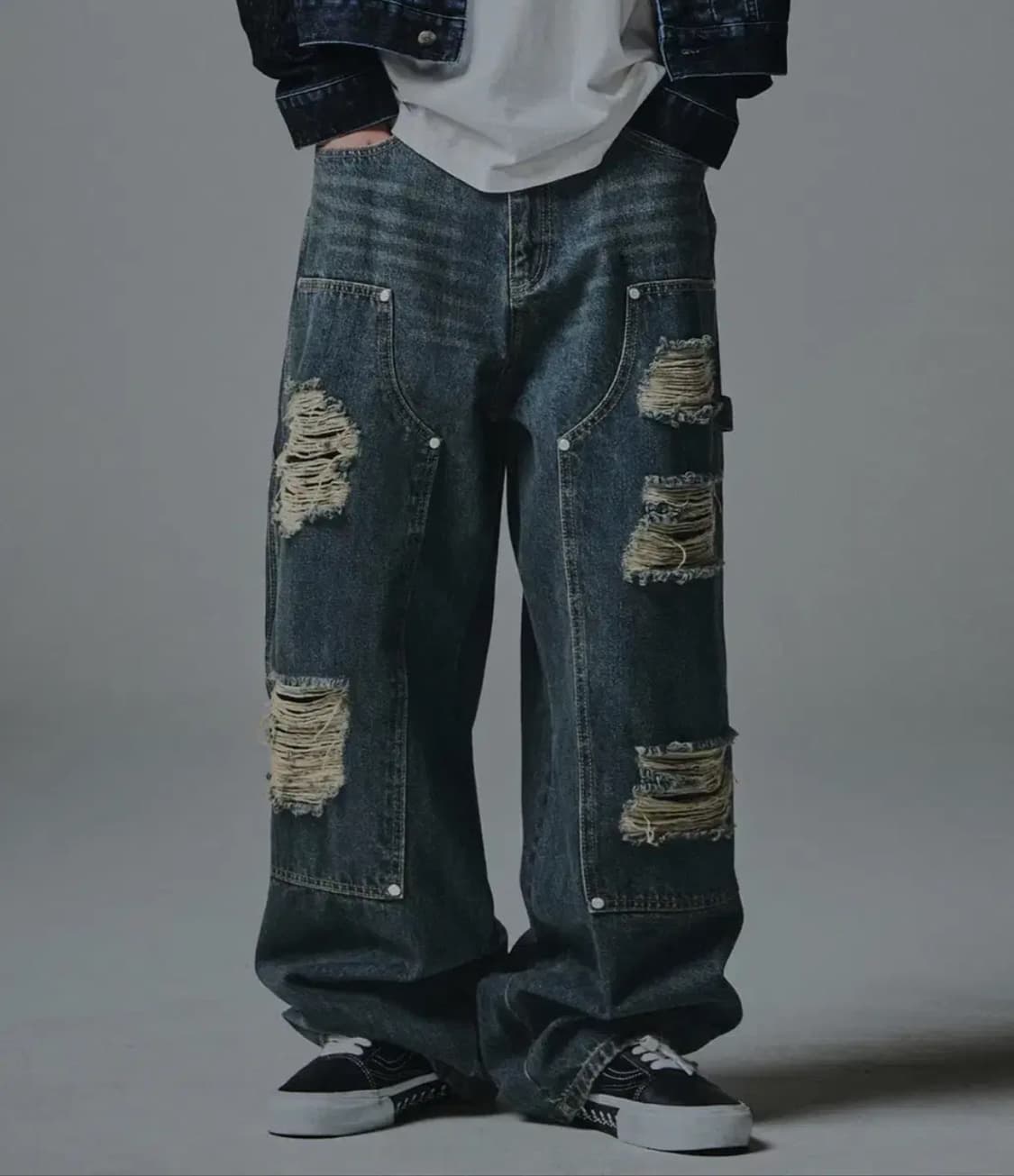 낫포너드 데미지 데님 청바지 XL 상품이미지1