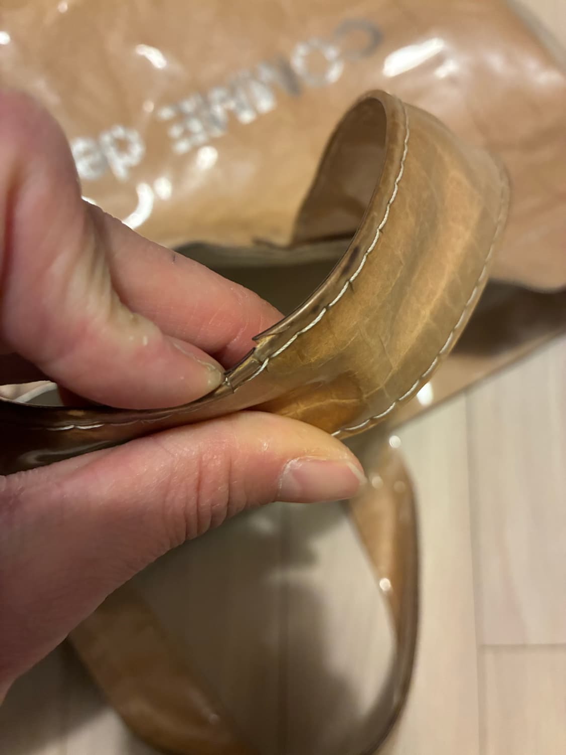 [정품] 꼼데가르송 PVC 크라프트 페이퍼 토트백 (가성비 전투용) 상품이미지4