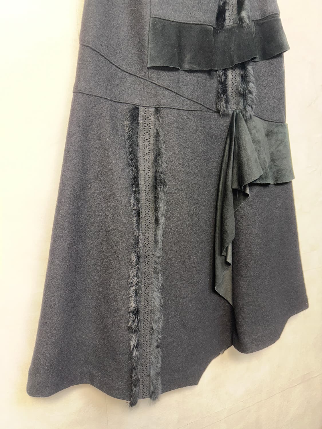 DOHO black pig skin rabbit fur wool sk 상품이미지2