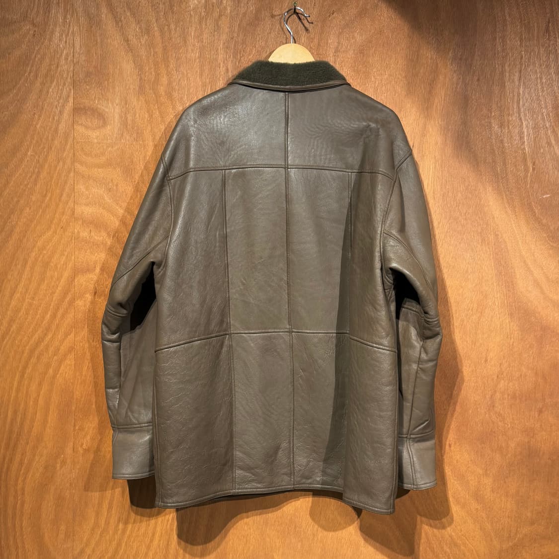 뉴질랜드 오리지널 슬링크스킨 양가죽 양털 무스탕 코트 XL 상품이미지7