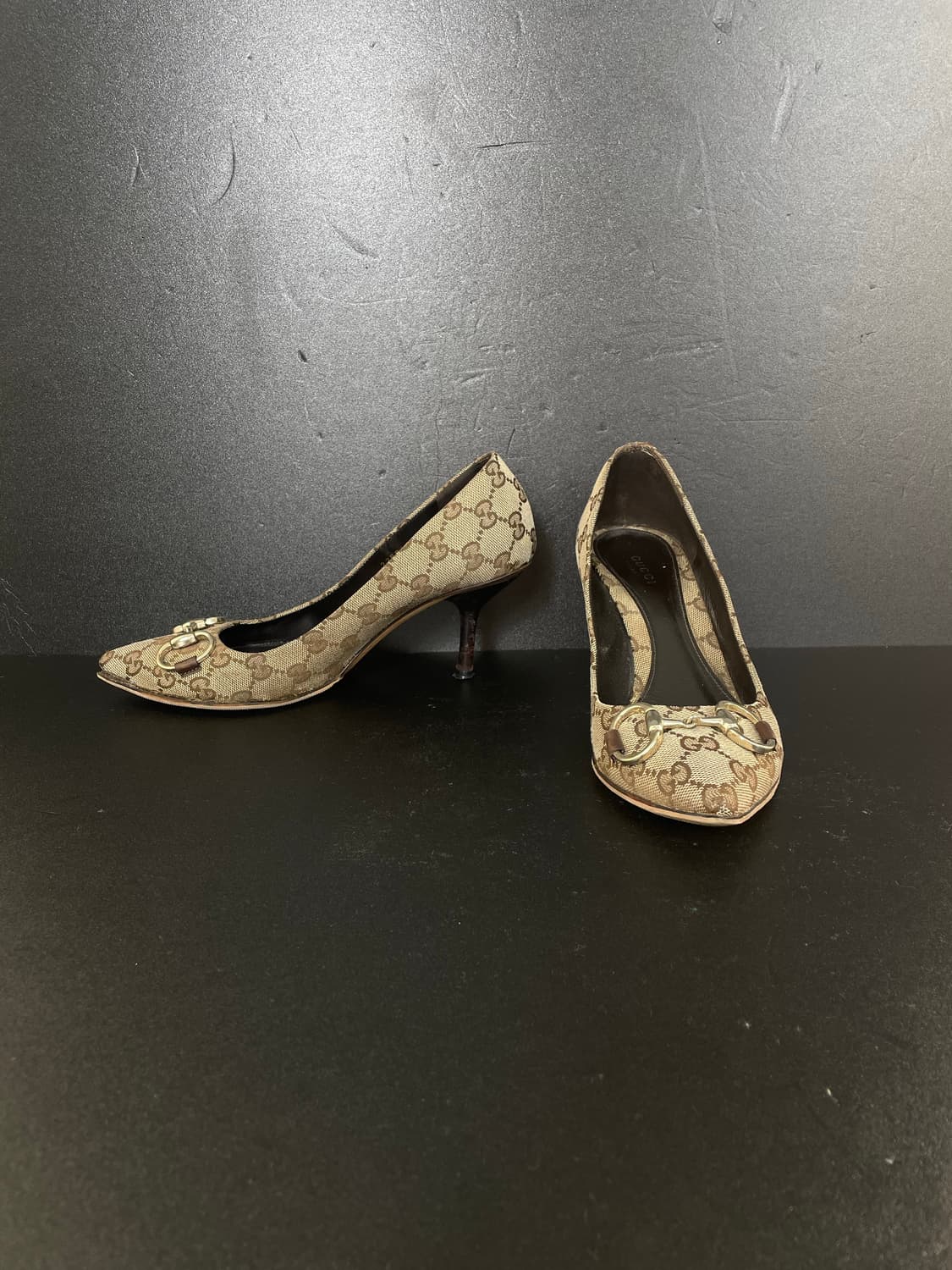 [245] GUCCI 구찌 홀스빗 펌프스 자카드 하이힐 상품이미지1