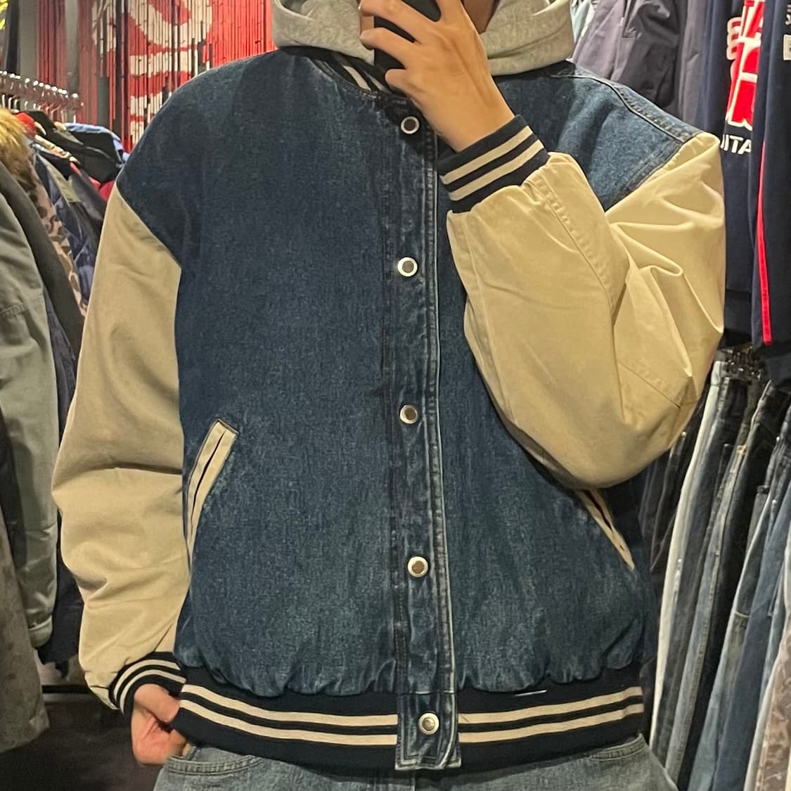 [IM] VTG 데님 바시티 자켓 상품이미지2