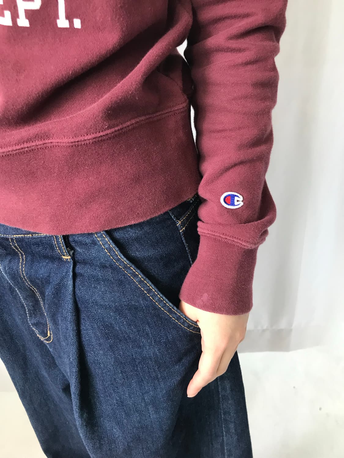 Champion x Earth 버건디 맨투맨 상품이미지5