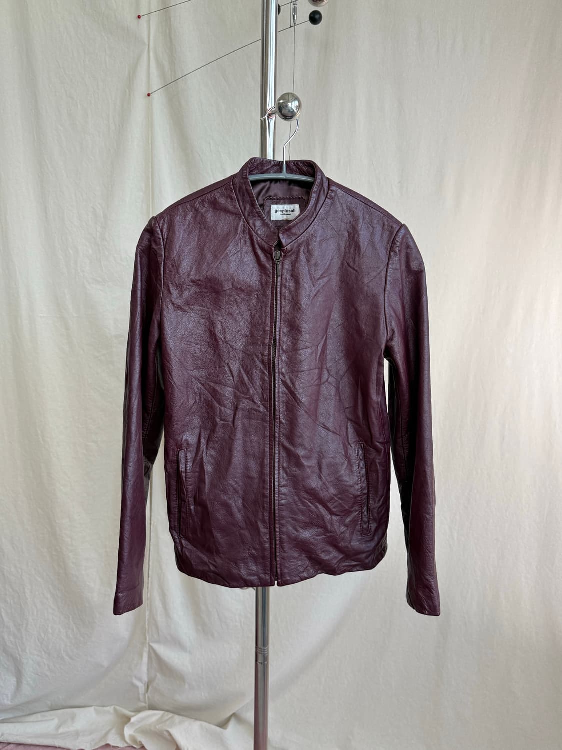 Geeplusoh 버건디 소가죽 자켓 상품이미지1